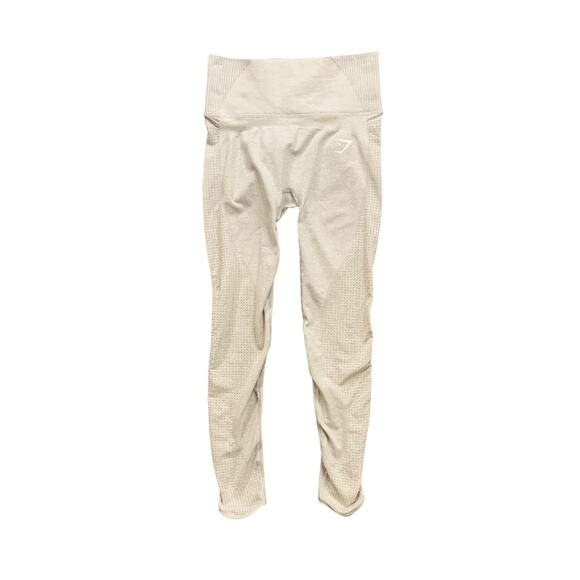 Gymshark Leggings Womens XS Shadow Contrast Rib Seamless Compression Zip Pocket - Picture 1 of 11